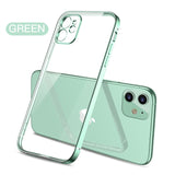Luxury Classic Plating Frame Transparent Silicone Phone Case for IPhone 12 11 Pro Max