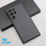 Carbon Fiber 600D Ultra Thin Case for Samsung Galaxy S22 Ultra S22 Plus