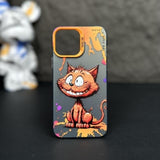 Graffiti Painted Cartoon Animal Soft Silicone Case for iPhone 14 13 12 series