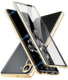 360° Full Protection Metal Frame With Front Screen Glass Case For Samsung S23 S22 Ultra Plus