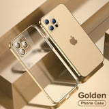 Full Lens Cover Shockproof Soft TPU Plating Case For iPhone 13 12 Series