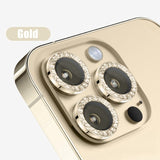 Diamond Camera Protector Metal Ring Lens Glass Back Lens Cap for iPhone 15 series