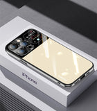 Luxury Glass Metal Lens Film Protection TPU Soft Case For iPhone 14 13 12 series