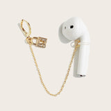 Anti lost Rope Earrings Creative Gold Lock Shape for Airpods