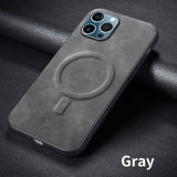 Luxury Magsafe Wireless Charging Silicone PU Leather Phone Case For iPhone 12 11 Series
