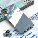 Luxury Square Plating Glossy Shockproof Case For iPhone 12 11 Series