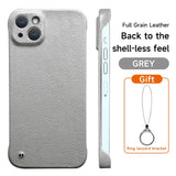 Premium Leather Slim Frameless Case for iPhone 14 13 series