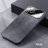 Luxury Leather Glass Lens Protection Magnetic Magsafe Case For iPhone 14 13 12 Series