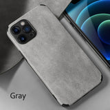 Luxury Shockproof Camera Lens Protection Silicone Leather Suede Case For iPhone 12 Series