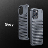 Luxury Metal Cooling Hollow Aluminum Alloy Rimless Shockproof Case For iPhone 14 13 series