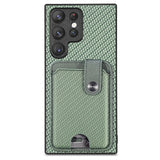 Leather Credit Card Holder Wallet Case Cover for Samsung Galaxy S23 S22 S21 Ultra Plus