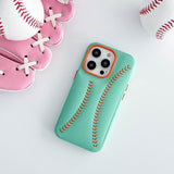 Hand Stitched Baseball Luxury Leather Creative Case For iPhone 14 13 12 Series