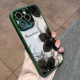 Goth Lily Diamond Lens Protection Soft Case For iPhone 14 13 12 series