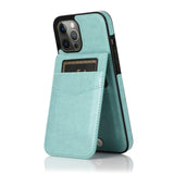 Luxury Leather Card Holder StanCase For iPhone 13 12 11 Series