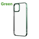 Soft TPU Transparent Plating Back Cover Shockproof Phone Case For iPhone 12 Series