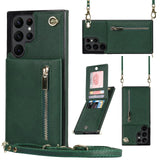 Leather Crossbody Card Wallet Case For Samsung Galaxy S23 S22 S21 series