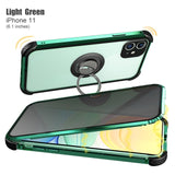 Privacy Metal Magnetic Tempered Glass Phone Case For Apple iPhone 11 Series