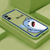 Cartoon Cute Shark Tiger Case for iPhone 13 12 11 Pro Max Mini