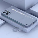 Ultra thin Frameless Matte PC Ring Holder Shockproof Phone Case For iPhone 12 Series