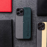 Luxury Suede Leather Back Case for iPhone 13 12 11 Pro Max Mini