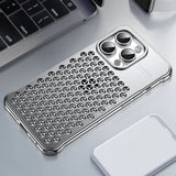 Metal Aluminum Alloy Ultra Thin Heat Dissipation Anti Fall Airbag Case For iPhone 15 14 series
