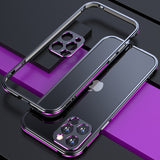 Deluxe Ultra Thin Blade Style Aluminum Camera Protection Case for iPhone 12 Series