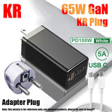 65W GaN Charger Quick Charge QC4.0 QC PD3.0 PD USB C Type C Fast Charger For Xiaomi Redmi Note 10 Macbook