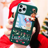 3D Doll Cartoon Christmas Santa Reindeer Tree Gift Case For iPhone 12 Series