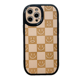 Fashion Lattice Smiling Face Pattern Silicon Case For Iphone 13 12 11 S