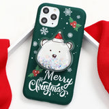 Merys Christmas Case with Quicksand Doll Holder For iPhone 13 12 11 Serie