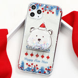 Merys Christmas Case with Quicksand Doll Holder For iPhone 13 12 11 Serie
