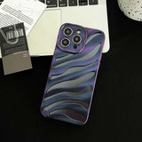 Hollow Heat Dissipation 3D Matte Striped Case for iPhone 14 13 12 series