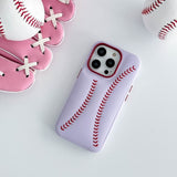 Hand Stitched Baseball Luxury Leather Creative Case For iPhone 14 13 12 Series
