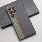 600D Tricolor Carbon Fiber Case for Samsung Galaxy S23 Ultra