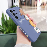 Cat Paw Liquid Silicone Soft Case For Samsung Galaxy S23 S22 S21 series