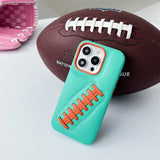 Luxury PU Leather Rugby Concept Shockproof Case With Lens Protection For iPhone 15 14 13 series