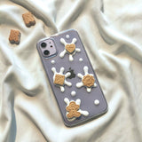 The New Lovely Cookies Milk Stars Little Bear Phone Case for iPhone 12 11 XS Series