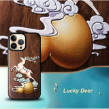 Walnut Wood 3D Embossing Cases for iPhone 14 13 series