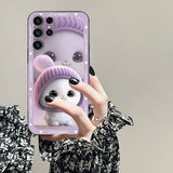 Cute Rabbit Strawberry Soft Case for Samsung Galaxy S23 S22 S21 series
