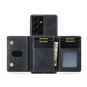 2021 Luxury Magnetic Removable Wallet Leather Case for Samsung Galaxy S21 Series