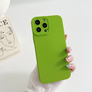 Liquid Silicone Camera Protect Case for iPhone 14 13 12 series