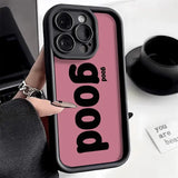 Trendy Color Brand Frosted Airbag Silicone Soft Case for iPhone 15 14 13 12 series