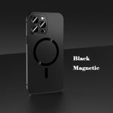 Magsafe Wireless Charging Lens Glass Protective Metal Frame Case For iPhone 14 13 12 series