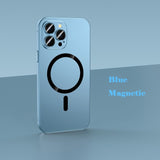 Magsafe Wireless Charging Lens Glass Protective Metal Frame Case For iPhone 14 13 12 series