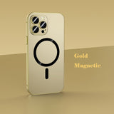 Magsafe Wireless Charging Lens Glass Protective Metal Frame Case For iPhone 14 13 12 series