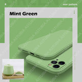 Square Liquid Silicone Full Protection Case For iPhone 12 11 Series