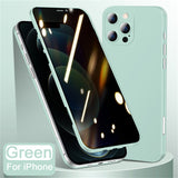 360 All Inclusive Front Privacy Tempered Glass Case for iPhone 13 12 Pro Max Mini