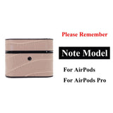 Customized Genuine Leather Pattern Leather Case for Airpod iPhone