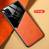 Mirror Leather Car Magnetic Back Cover Case for Galaxy S21 Ultra Plus 5G