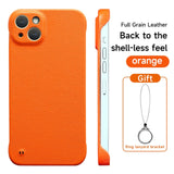 Premium Leather Slim Frameless Case for iPhone 14 13 series